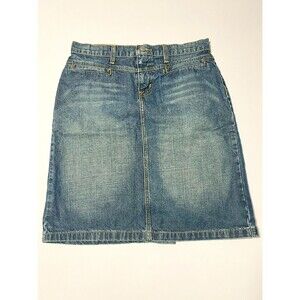 Ralph Lauren Polo‎ Jeans Company Racer Knee-Length Denim Skirt Size 6